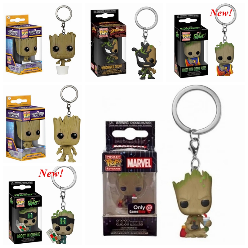 Model Kit Venom - سلاسل مفاتيح شخصية FUNKO-Venomized Groot ،