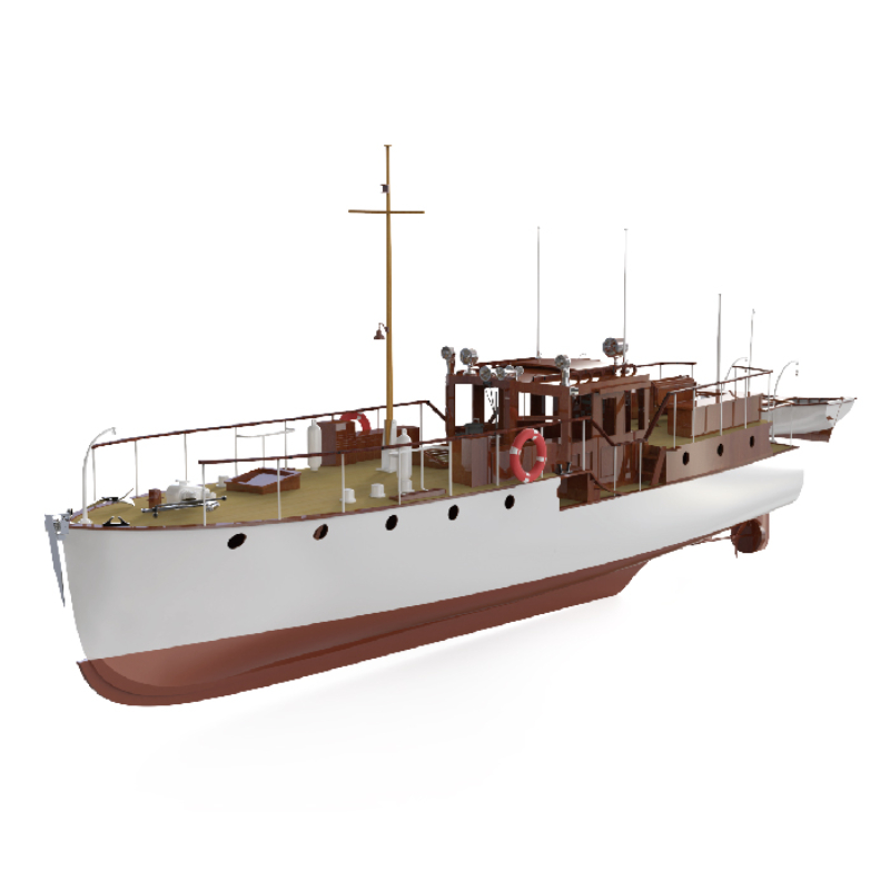 Model Kit Yacht - قارب التحكم عن بعد 880 مللي