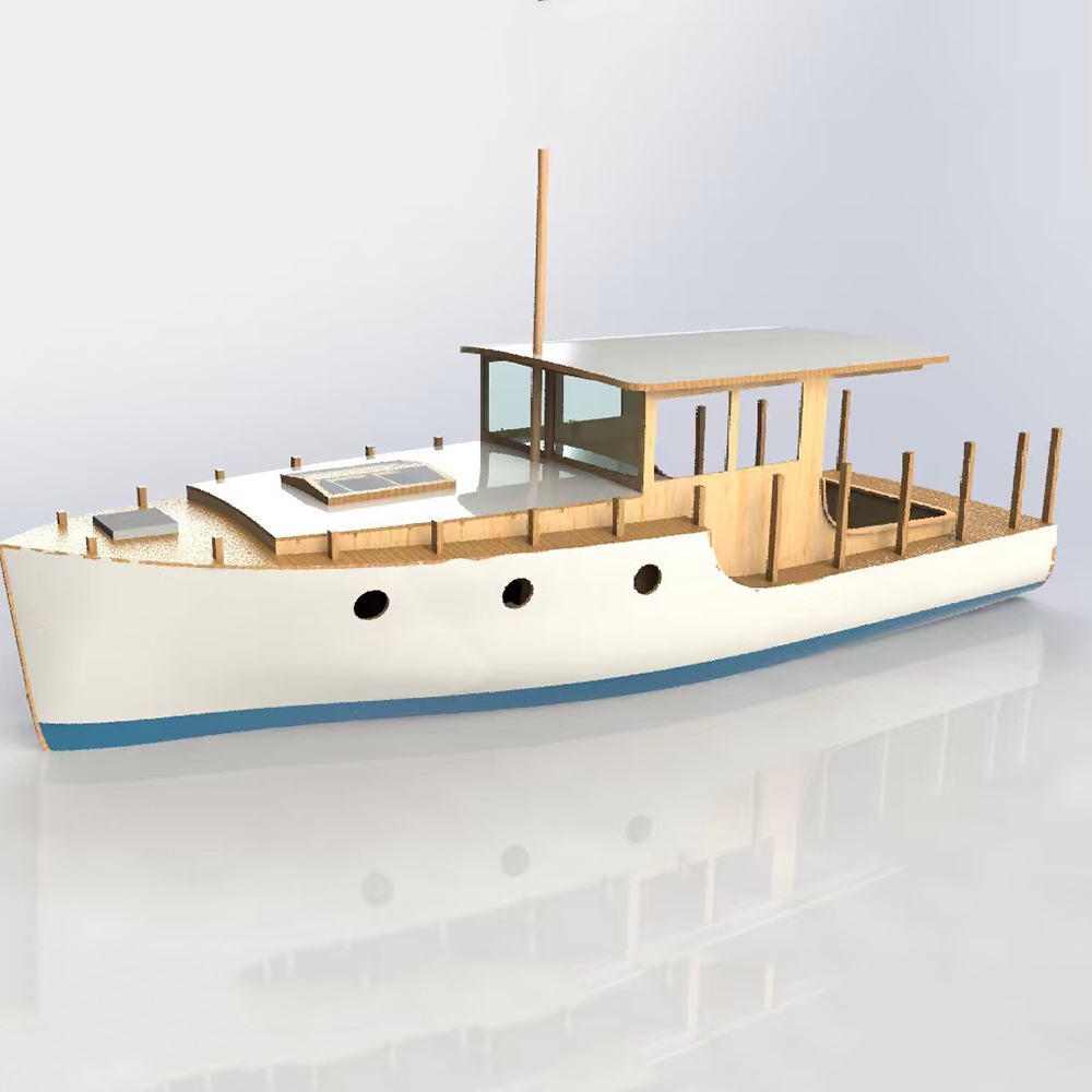 Model Kit Yacht - RC قارب 70 سنتيمتر الأوروبية الكلاسيكية