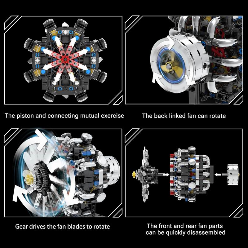 نموذج محرك طيران G8910 V8 مكون - مراجعة Model Kit V8 وسعره