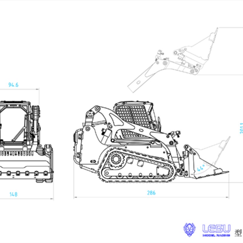 لودر هيدروليكي LESU 1/14 Aoue- - مراجعة Model Kit Motor وسعره